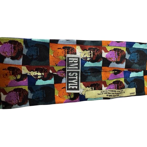 Ralph Marlin RM Style Austin Powers Faces Multicolor 1999 Vintage Necktie - Picture 4 of 7